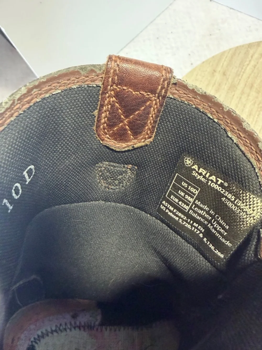 Ariat WorkHog 10002385 Waterproof ATS EH Work Boots Men's 10D Brown
